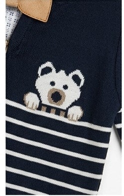 AM Kids - Completo con pantalone,camicia,papillon e maglioncino