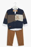 AM Kids - Completo con pantalone,maglioncino,camicia e papillon