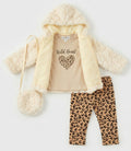 AM Kids - Completo con pelliccia e borsetta