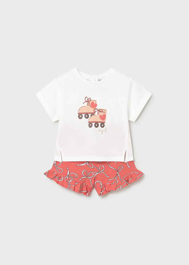 AM Kids - Completo con shorts con fiocco