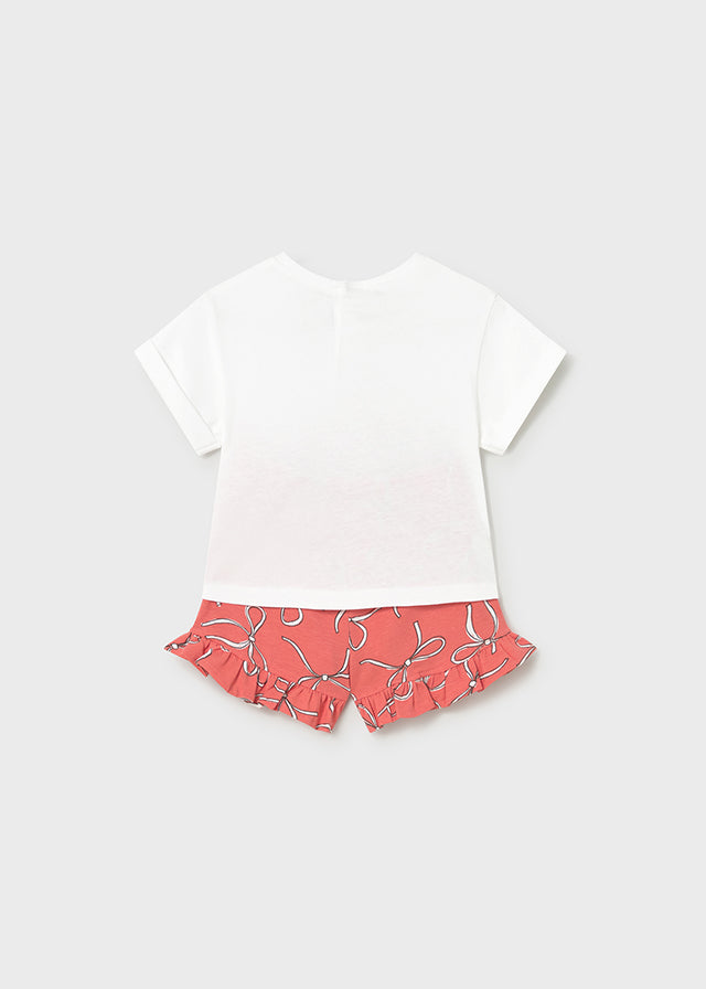 AM Kids - Completo con shorts con fiocco