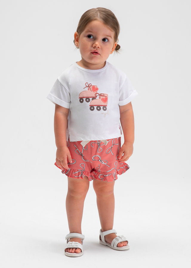 AM Kids - Completo con shorts con fiocco