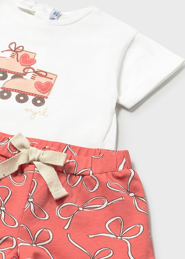 AM Kids - Completo con shorts con fiocco
