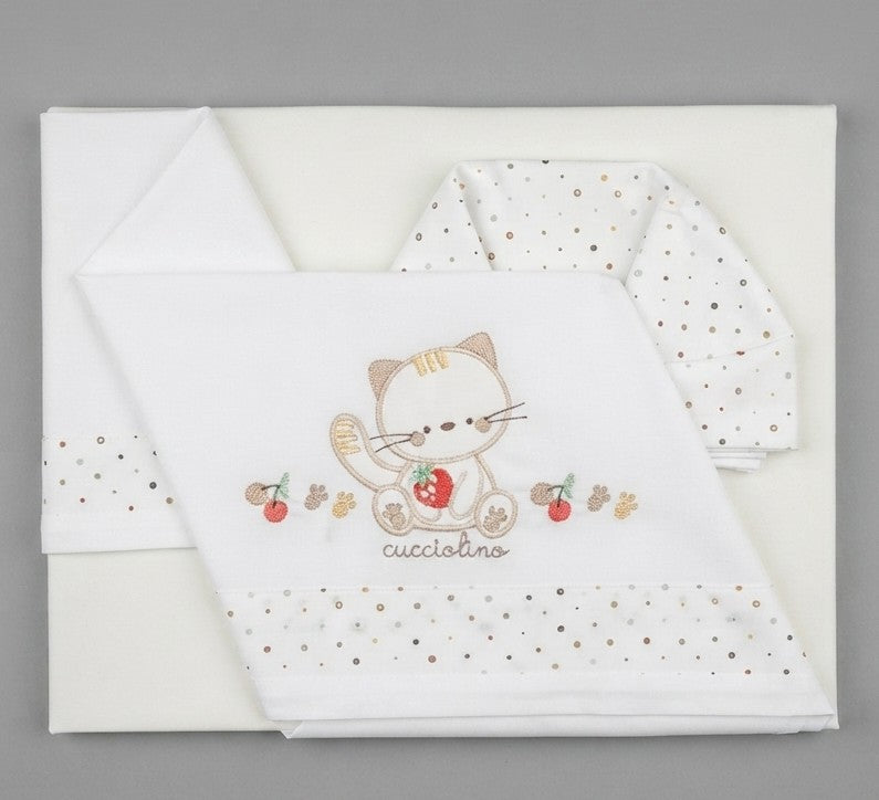 AM Kids - Completo culla con sopra,sotto e federa in cotone
