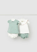 AM Kids - Completo due pezzi corto con fiori