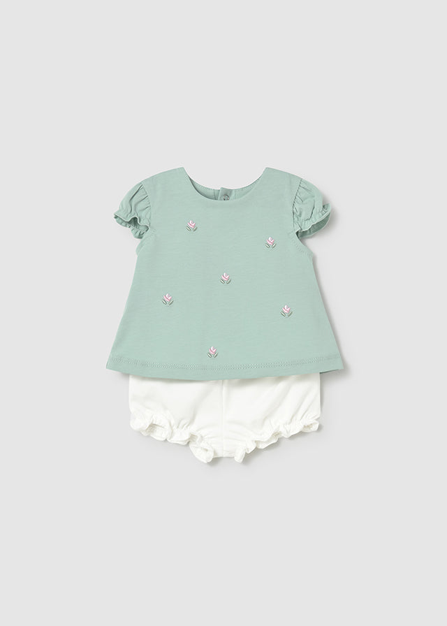AM Kids - Completo due pezzi corto con fiori