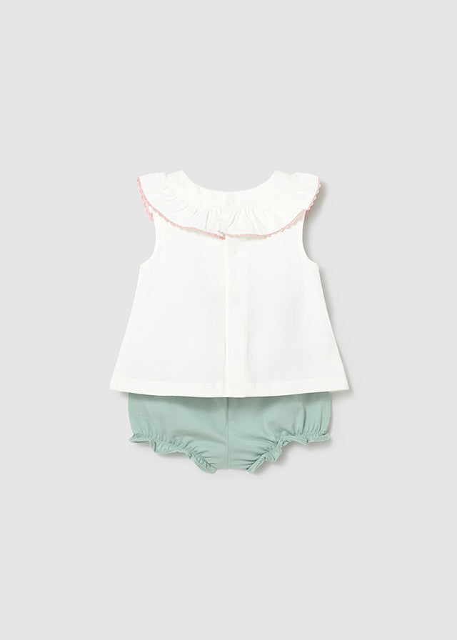 AM Kids - Completo due pezzi corto con fiori