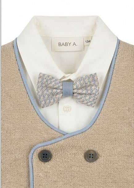 AM Kids - Completo elegante con cardigan,camicia,papillon e pantalone