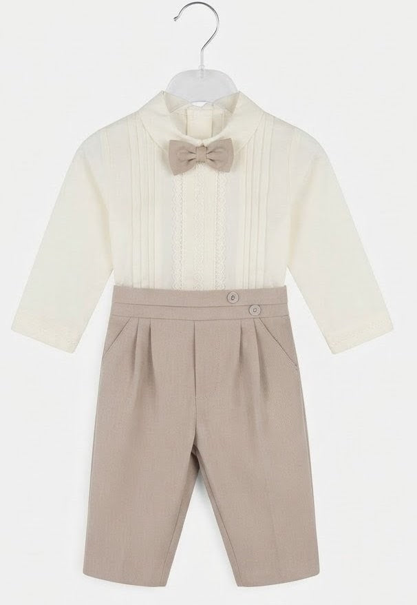 AM Kids - Completo elegante con pantalone lungo in velluto