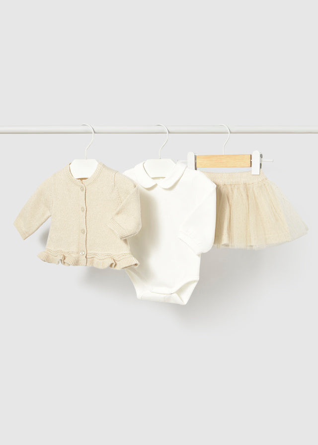 AM Kids - Completo gonna tricot e tulle