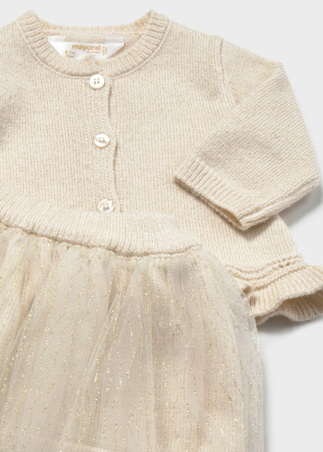 AM Kids - Completo gonna tricot e tulle