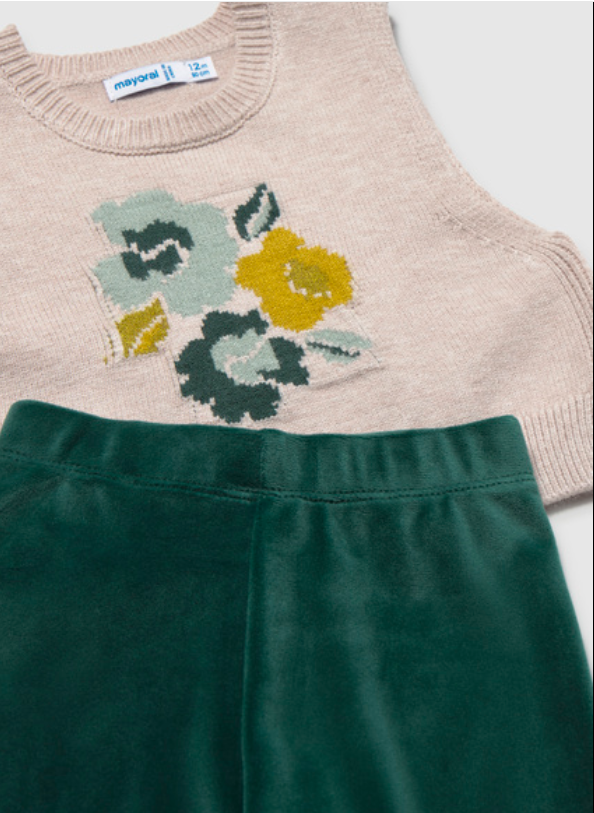 AM Kids - Completo pantalone e gilet tricot