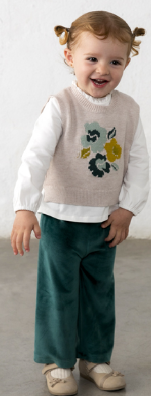AM Kids - Completo pantalone e gilet tricot