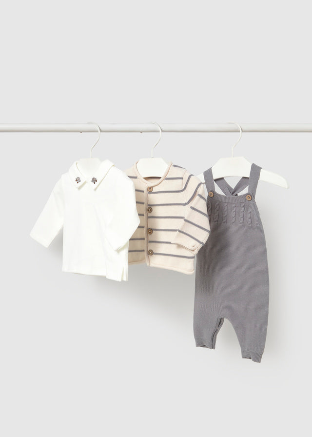 AM Kids - Completo salopette tricot Mayoral