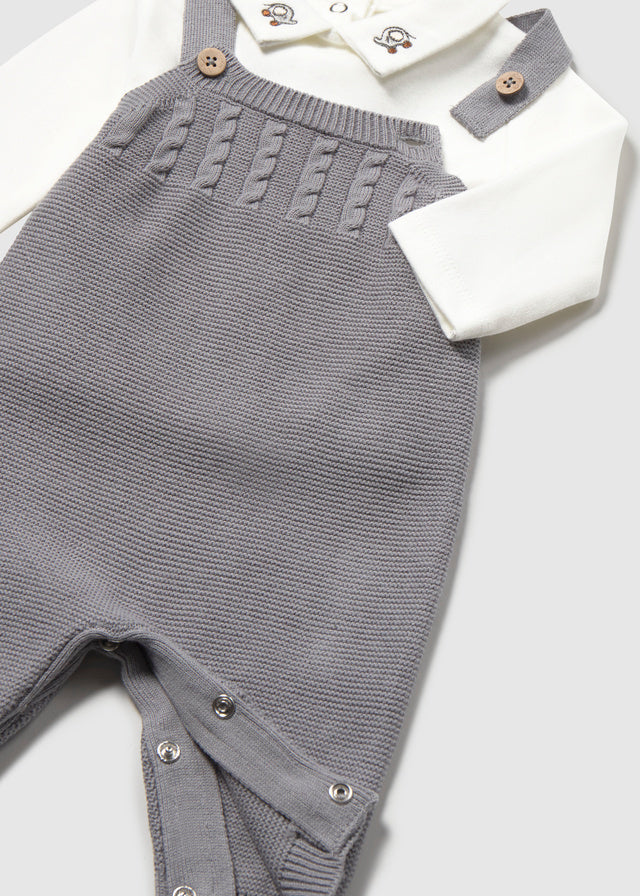 AM Kids - Completo salopette tricot Mayoral