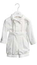 AM Kids - Completo tre pezzi corto in raso battesimale