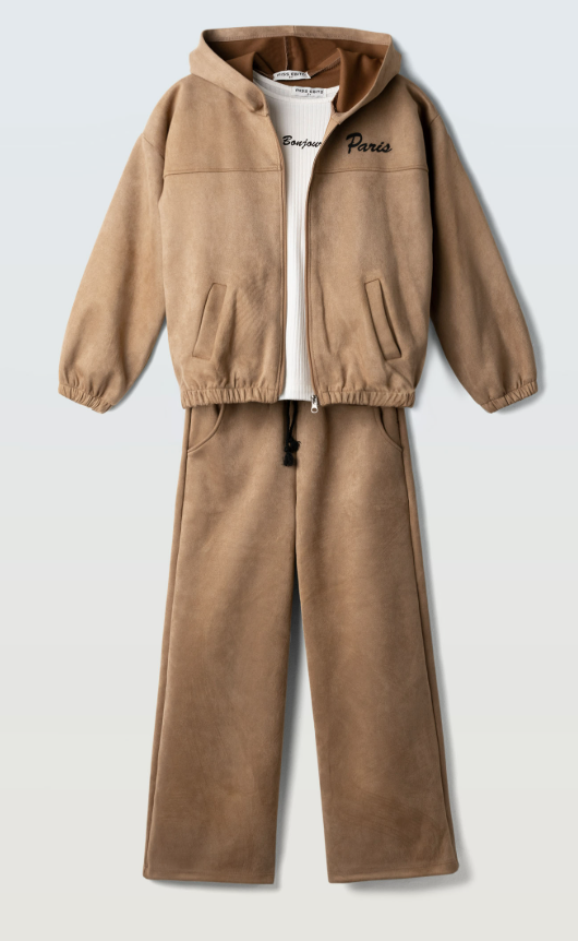AM Kids - Completo tre pezzi in camoscio