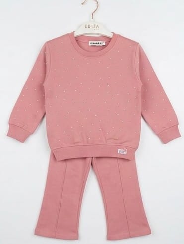 AM Kids - Completo tuta felpato con pantalone a zampa