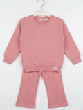 AM Kids - Completo tuta felpato con pantalone a zampa