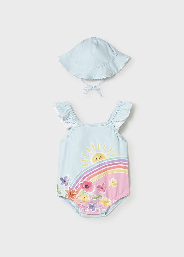 AM Kids - Costume intero e cappello con arcobaleno