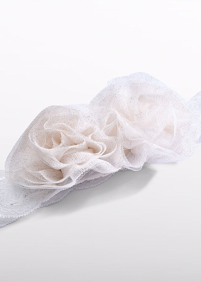AM Kids - Fascia con fiore e merletto