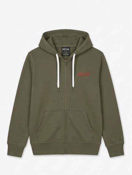AM Kids - Felpa con zip e cappuccio garzata