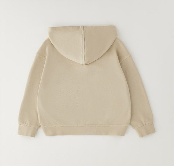 AM Kids - Felpa garzata con zip e cappuccio