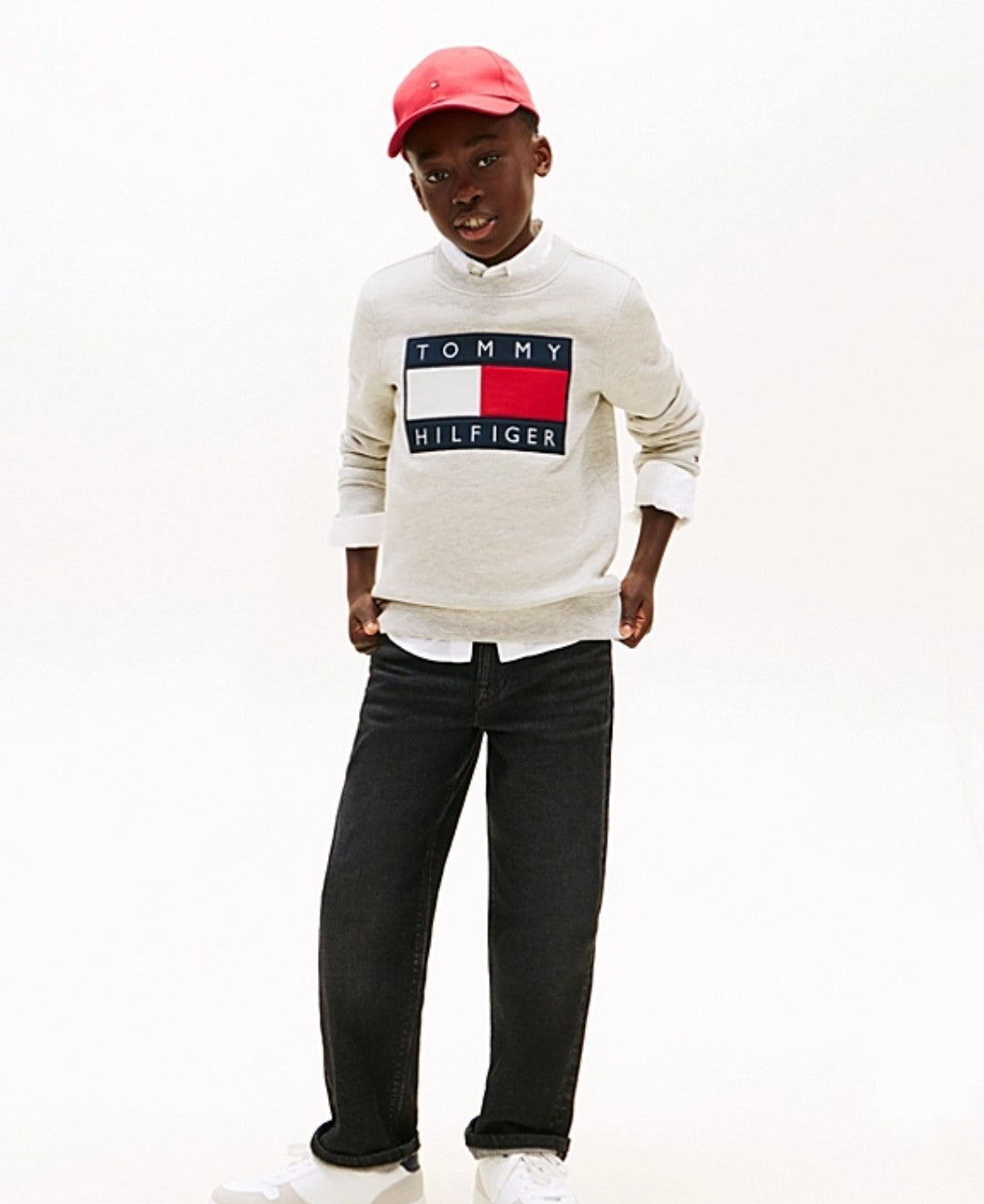 AM Kids - Felpa girocollo garzata Tommy Hilfiger