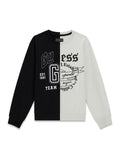 AM Kids - Felpa girocollo garzata bicolore guess
