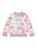 AM Kids - Felpa girocollo garzata con disegni guess