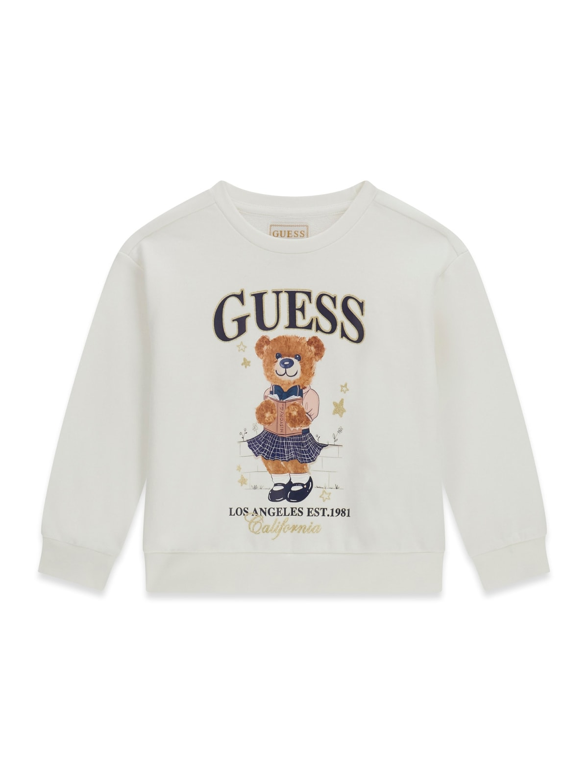 AM Kids - Felpa girocollo garzata con orsetto guess