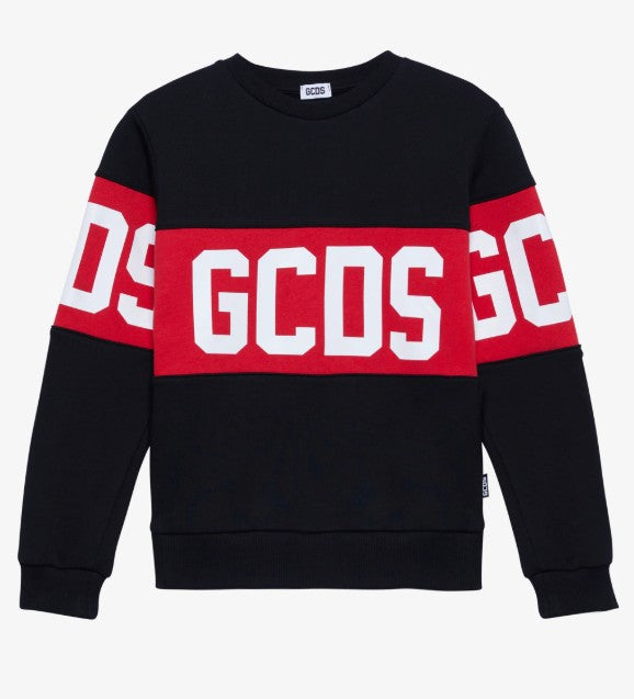 AM Kids - Felpa girocollo garzata con scritta GCDS