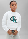 AM Kids - Felpa girocollo in cotone garzato