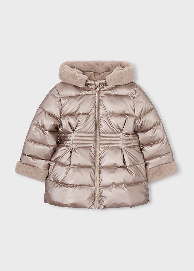 AM Kids - Giaccone metallizato con pelo