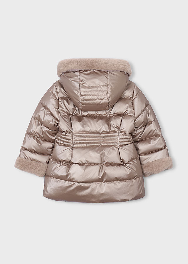 AM Kids - Giaccone metallizato con pelo
