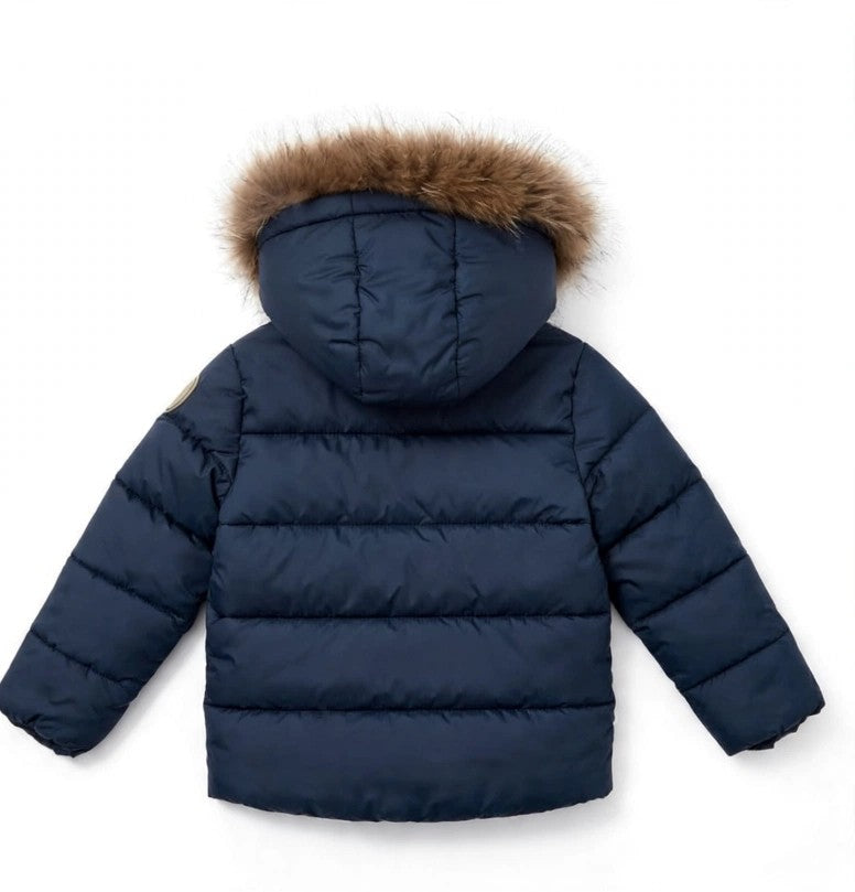 AM Kids - Giubbino imbottito con cappuccio pelliccia