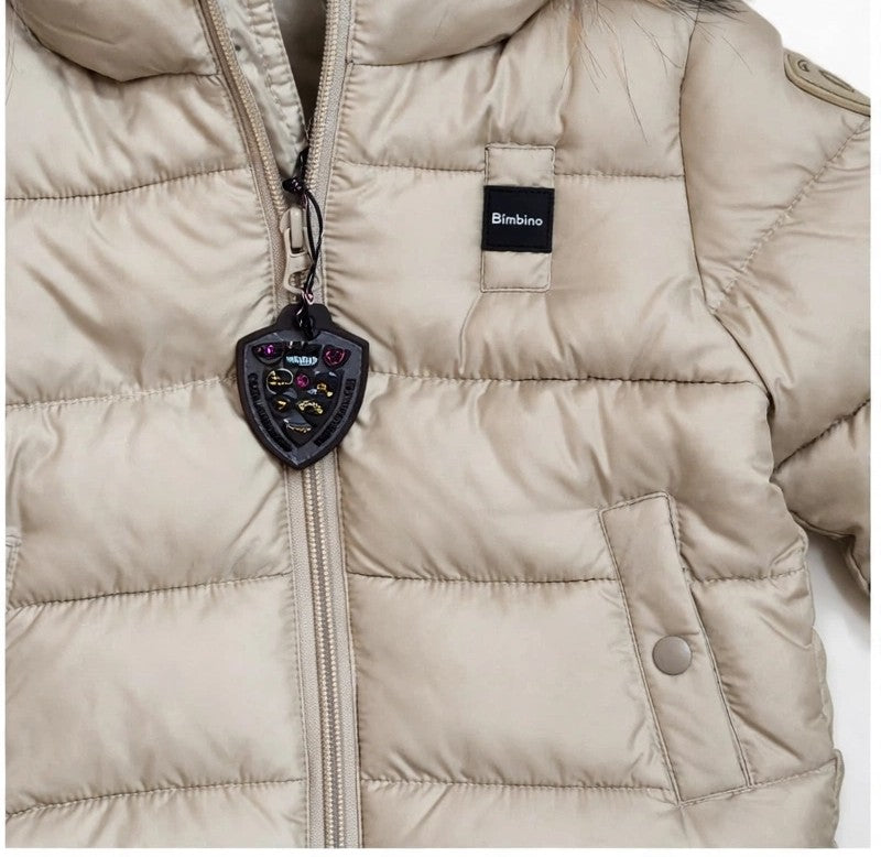 AM Kids - Giubbino imbottito con cappuccio pelliccia