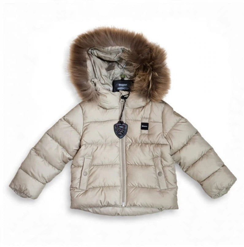 AM Kids - Giubbino imbottito con cappuccio pelliccia