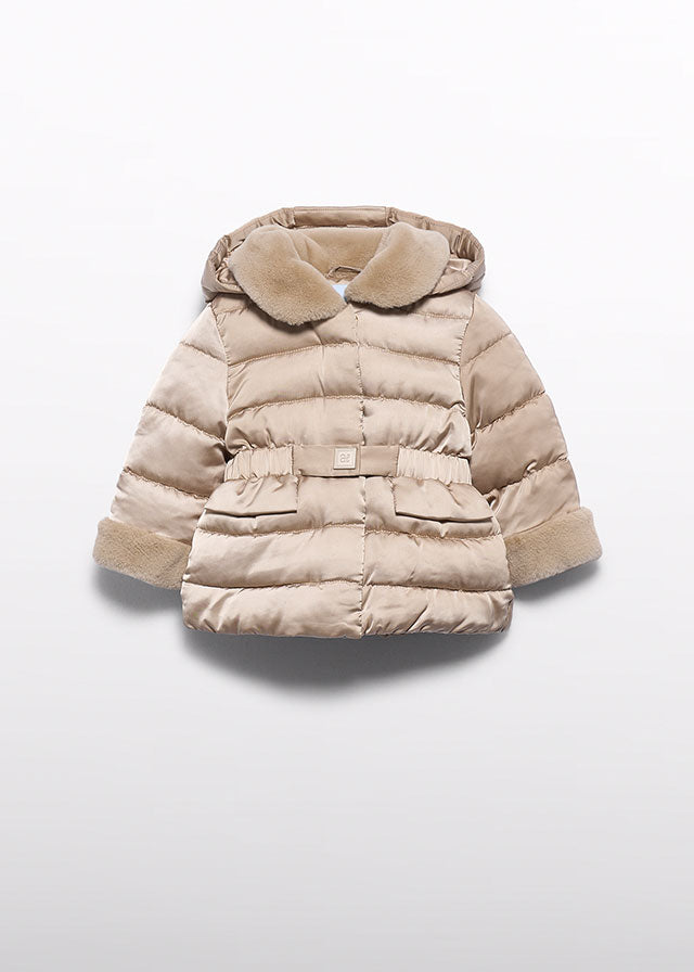 AM Kids - Giubbino satinato con pelo