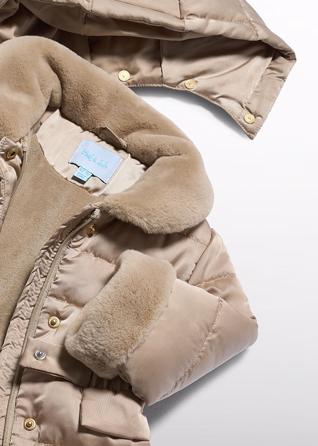 AM Kids - Giubbino satinato con pelo