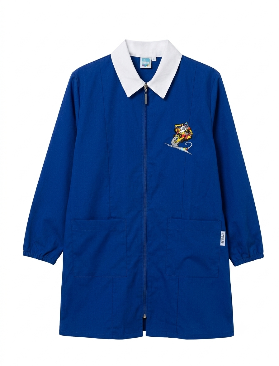AM Kids - Grembiule Siggi blu scuola con moto