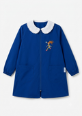 AM Kids - Grembiule scuola Siggi blu con bimba e collo con merletto