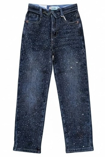 AM Kids - JEANS BALLOON CON BRILLANTINI BAMBINA