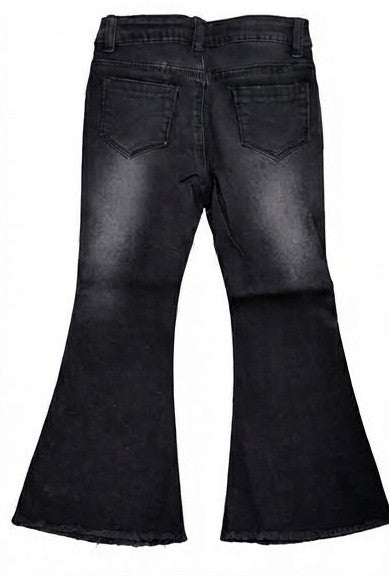 AM Kids - JEANS CON BRILLANTINI A ZAMPA BAMBINA
