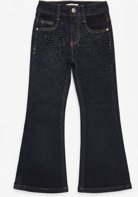 AM Kids - Jeans a zampa con brillantini