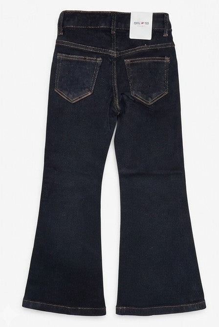 AM Kids - Jeans a zampa con brillantini