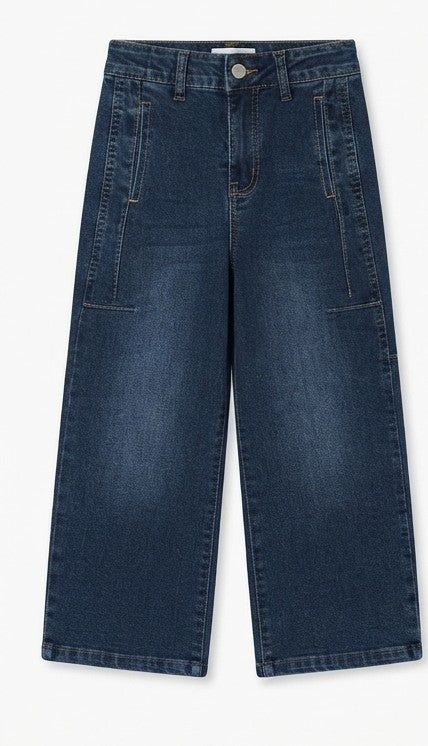 AM Kids - Jeans ballon con tasca brillantinata