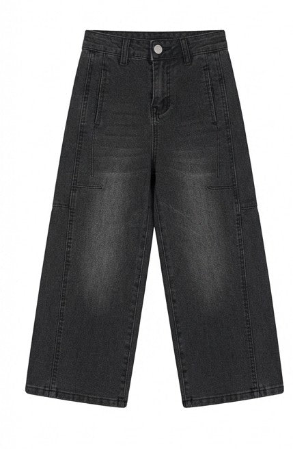 AM Kids - Jeans ballon con tasca brillantinata