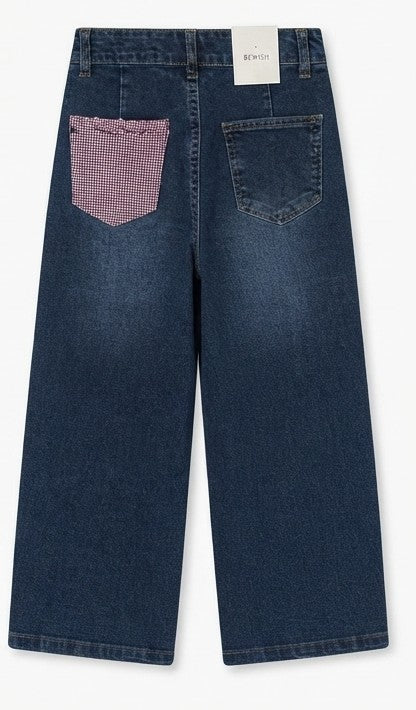 AM Kids - Jeans ballon con tasca brillantinata