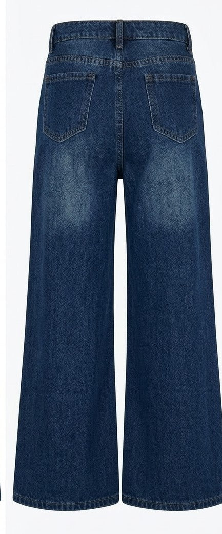 AM Kids - Jeans largo lavaggio scuro